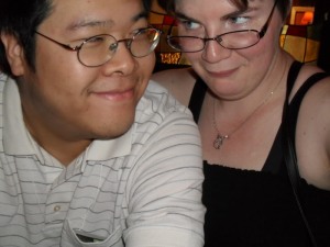 Terry and I a few years ago at AnimeNorth. I love this picture, because we are such dorks. 